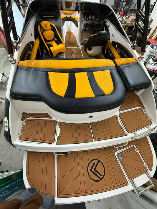 2004-2009 Chaparral 204 SSI Swim Platform Boat EVA Foam Teak Deck Floor Pad Mat SeaDek MarineMat Gatorstep V1264-20260421-V040