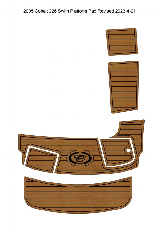 2005 Cobalt 226 Swim Platform Step Pad Boat EVA Foam Faux Teak Deck Floor Mat SeaDek MarineMat Gatorstep V1264-20260421-V044