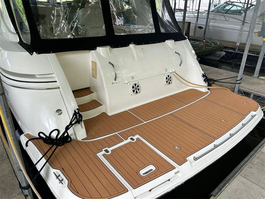 1998-2002 Cruisers Yachts 3870 Swim Platform Cockpit Pad Boat EVA Teak Floor Mat SeaDek MarineMat Gatorstep V1264-20260421-V051