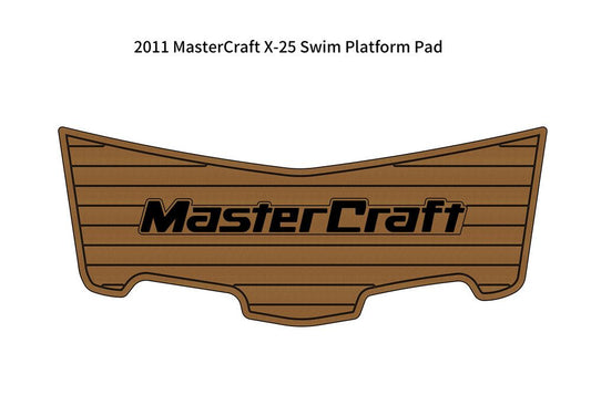 2011 MasterCraft X-25 Swim Platform Pad Boat EVA Foam Faux Teak Deck Floor Mat SeaDek MarineMat Gatorstep V1264-20260421-V054