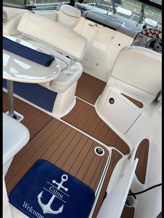 2001 Bayliner 2655 Swim Platform Cockpit Pad Boat EVA Foam Faux Teak Floor Mat SeaDek MarineMat Gatorstep V1264-20260422-V062