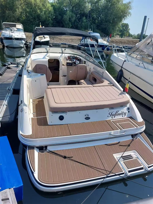 2004 Rinker 232 Swim Platform Cockpit Pad Boat EVA Foam Faux Teak Deck Floor Mat SeaDek MarineMat Gatorstep V1264-20260423-V070
