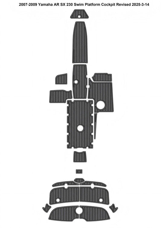 2007-2009 Yamaha AR SX 230 Cockpit Mat Boat EVA Teak Deck Floor Pad SeaDek MarineMat Style Self Adhesive V1264-20260423-V072