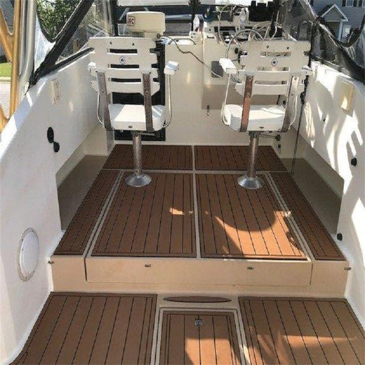 2000 Carolina Classic 25 Cockpit Pad Boat EVA Faux Foam Teak Deck Floor Mat SeaDek MarineMat Gatorstep Style V1264-20260423-V079