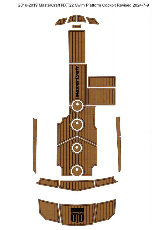 2016-2019 MasterCraft NXT22 Swim Platform Cockpit Pad Boat EVA Foam Teak Floor Mat SeaDek MarineMat Style V1264-20260423-V094