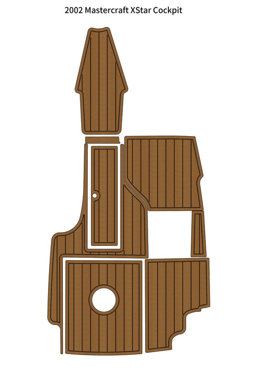 2002 Mastercraft X Star Cockpit Pad Boat EVA Foam Faux Teak Deck Floor Mat SeaDek MarineMat Gatorstep Style V1264-20260423-V098