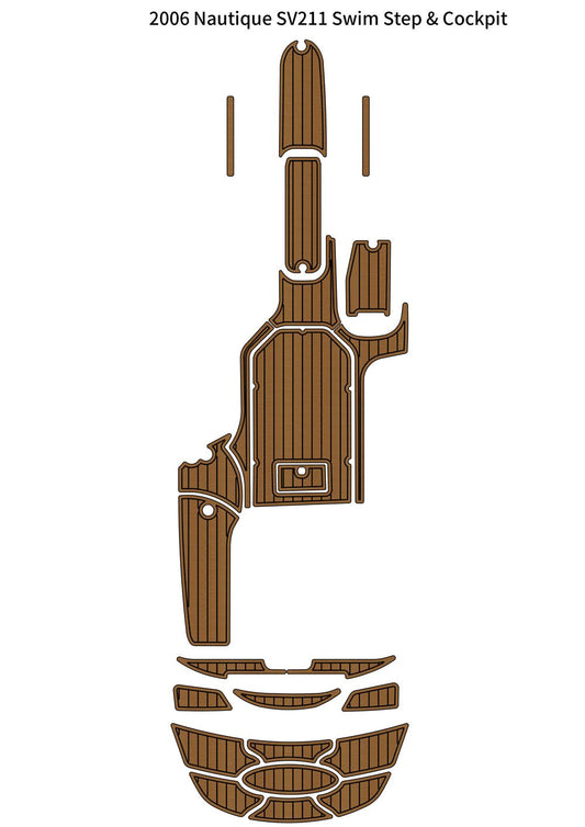 2006 Nautique SV211 Swim Platform Cockpit Pad Boat EVA Foam Teak Deck Floor Mat SeaDek MarineMat Style Self V1264-20260423-V101