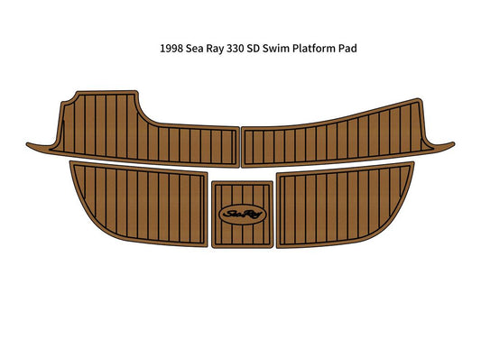 1998 Sea Ray 330 SD Swim Platform Pad Boat EVA Foam Faux Teak Deck Floor Mat SeaDek MarineMat Gatorstep Style V1264-20260427-V108