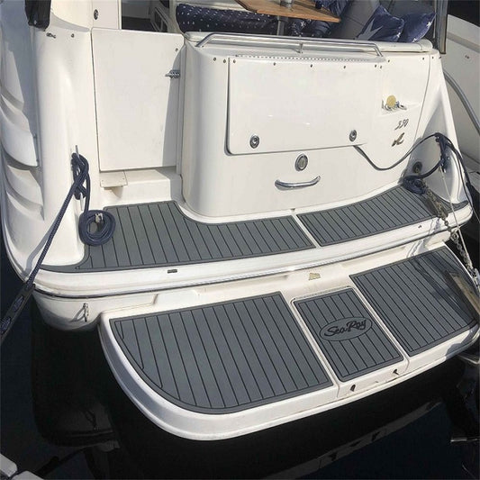1998 Sea Ray 330 SD Swim Platform Pad Boat EVA Foam Faux Teak Deck Floor Mat SeaDek MarineMat Gatorstep Style V1264-20260427-V108