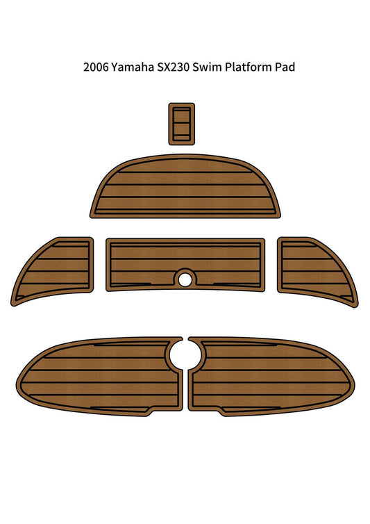 2006 & Earlier Yamaha SX230 Swim Platform Pad Boat EVA Foam Teak Deck Floor Mat SeaDek MarineMat Gatorstep V1264-20260427-V110