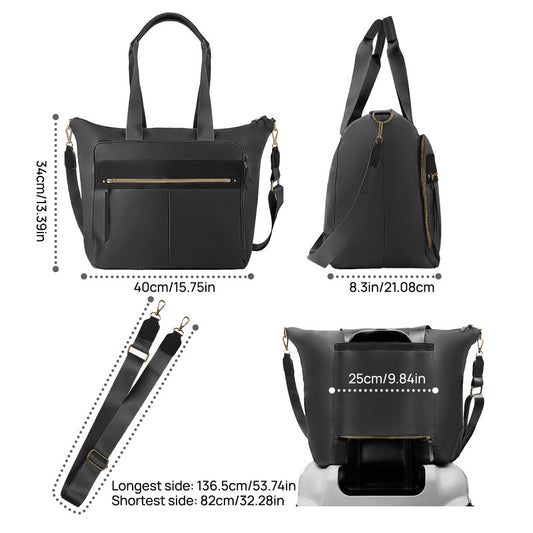 Travel Bag - Women's Travel Bag - Sports & Fitness Bag - Yoga Bag - Sports Bag - Carry-On Luggage - V1265-260-BLACK1