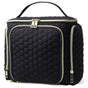 Travel Makeup Bag with Handle - Large Multi-Compartment Cosmetic Organizer, Portable Toiletry Bag for Women V1265-261-BLACK1