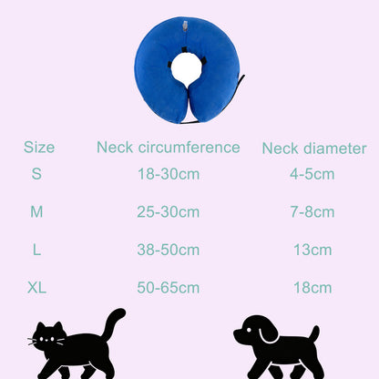 Inflatable Dog Cone Collar Alternative, Soft Dog Cone for Small Medium Large Dogs and Cats, Neck Recovery V1265-265-M