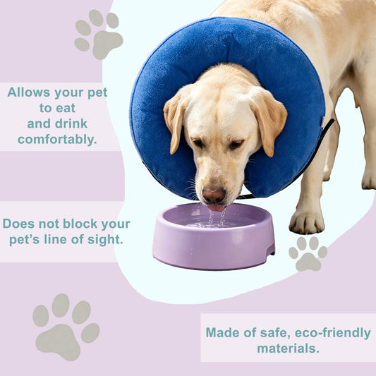 Inflatable Dog Cone Collar Alternative, Soft Dog Cone for Small Medium Large Dogs and Cats, Neck Recovery V1265-265-S