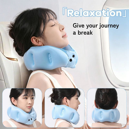 Portable Inflatable Travel Neck Pillow, Nap Pillow, Comfortable Neck Support for Long Trips, Easy to Pack for V1265-AU-012-LAN