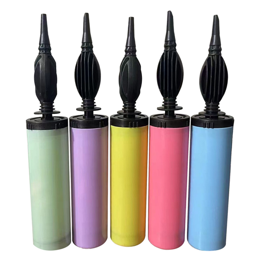 Hand-held balloon pump, macaron-colored plastic inflator, manual inflation tool specifically designed for V1265-AU-018