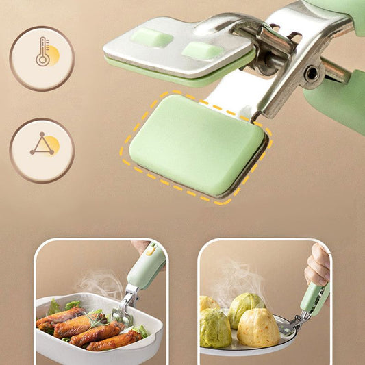 Multi-angle heat-resistant bowl tongs, stainless steel hanging storage heat-resistant bowl tongs, V1265-AU-021