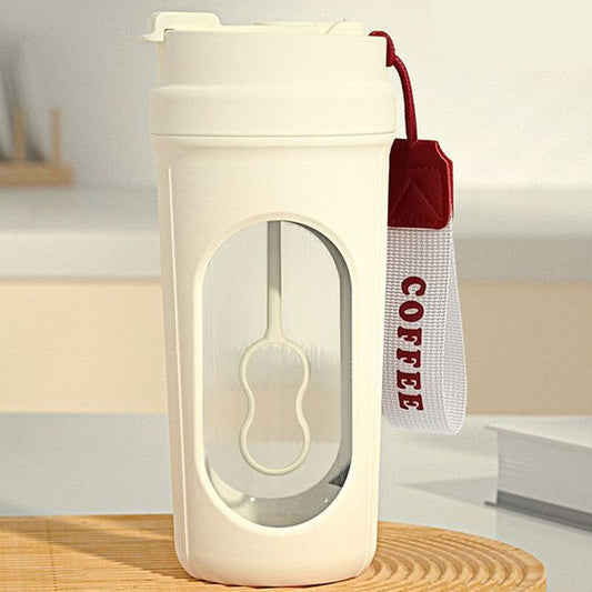 Electric Automatic Mixing Cup, One-Button Shaker Cup, Food-Grade Portable Coffee/Water Cup with Dual Spouts, V1265-AU-025-BAI