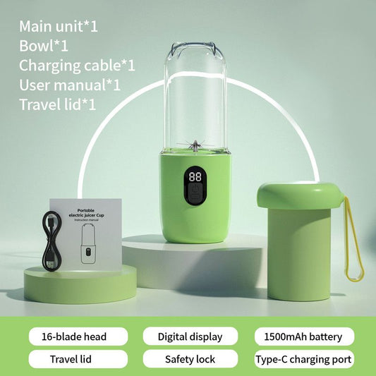 Portable Electric Juicer Cup, with Digital Display for Home Use, High-Power 16-Blade Head, Large-Capacity V1265-AU-026-LV