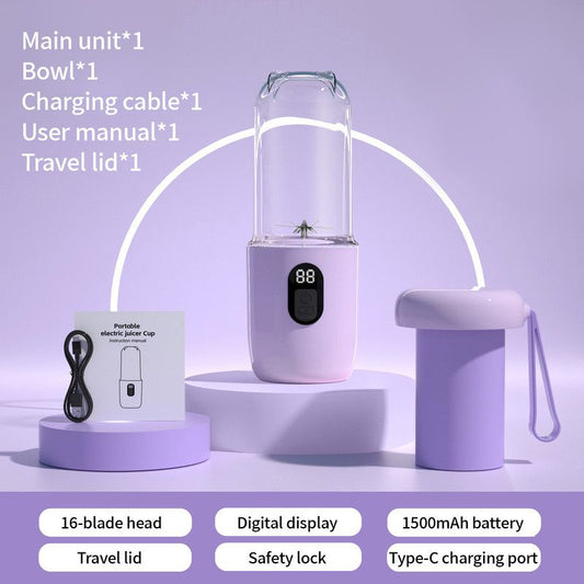 Portable Electric Juicer Cup with Digital Display for Home Use, High-Powered 16-Blade Head, Large-Capacity V1265-AU-026-ZI