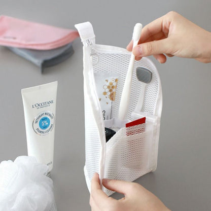 EVA Mesh Travel Toothbrush Organizer, Portable Toiletry Pouch, Multifunctional Organizer for Toothpaste, V1265-AU-035-FEN