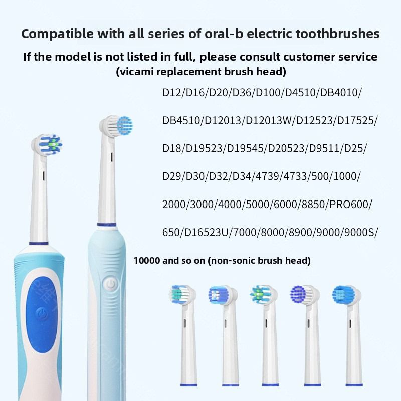 Compatible with replacement brush heads for multiple models of rotary electric toothbrushes. Choose from 5 V1265-AU-037-5