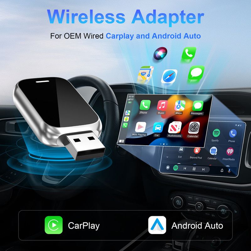 In-car wireless CarPlay adapter, plug-and-play V1265-AU-039-XZY-218
