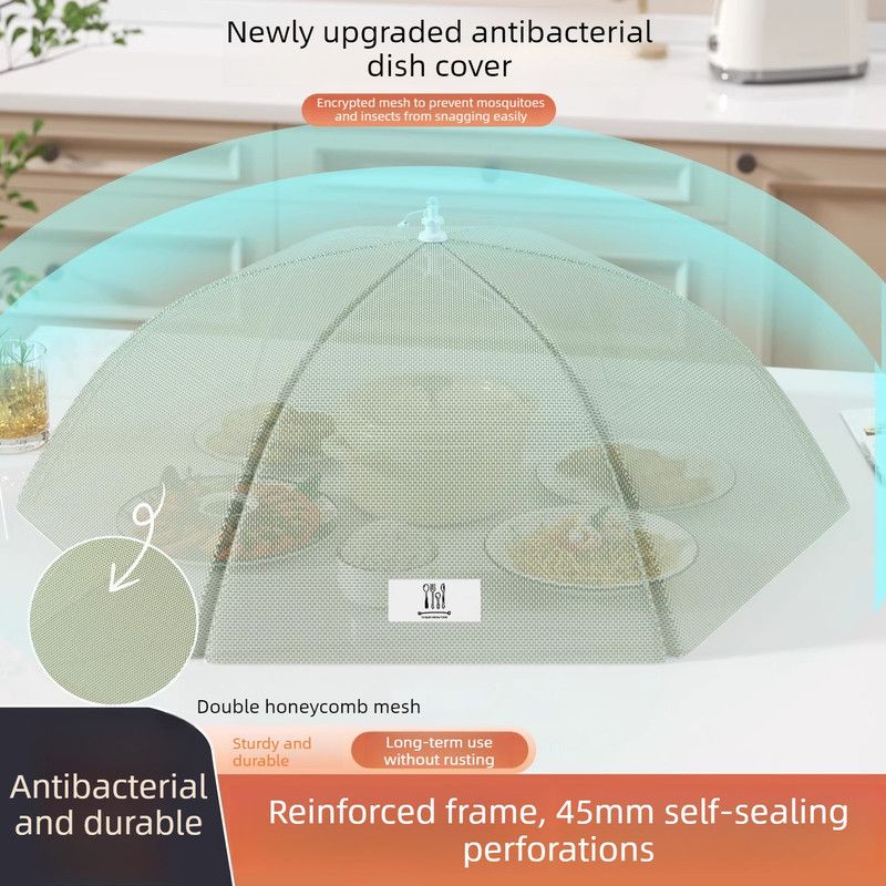 Foldable Mosquito-Proof Food Cover, Household Fly Screen, Fine-Mesh Breathable Dining Table Cover - Square V1265-AU-040-FANG