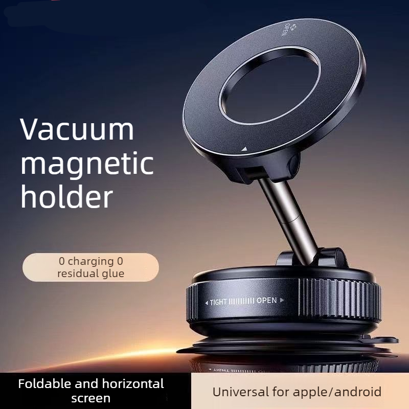Vacuum and Magnetic Car Phone Mount, 3-Axis Foldable and Rotating Navigation Mount, Residue-Free Universal V1265-AU-044