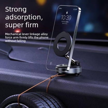 Vacuum and Magnetic Car Phone Mount, 3-Axis Foldable and Rotating Navigation Mount, Residue-Free Universal V1265-AU-044
