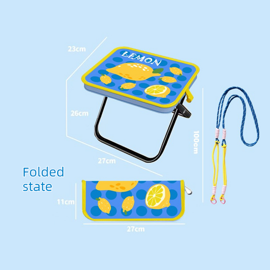 Portable folding camping chair, versatile folding chair for outdoor fishing, waiting in line, and picnics - V1265-AU-053-LAN