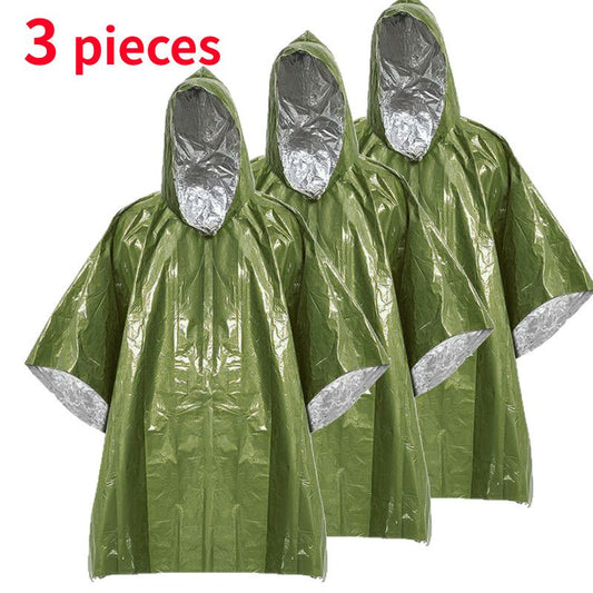 Outdoor Emergency Waterproof Insulated Raincoat, Portable Folding Camping and Hiking Cold-Weather Raincoat - V1265-AU-056-LV
