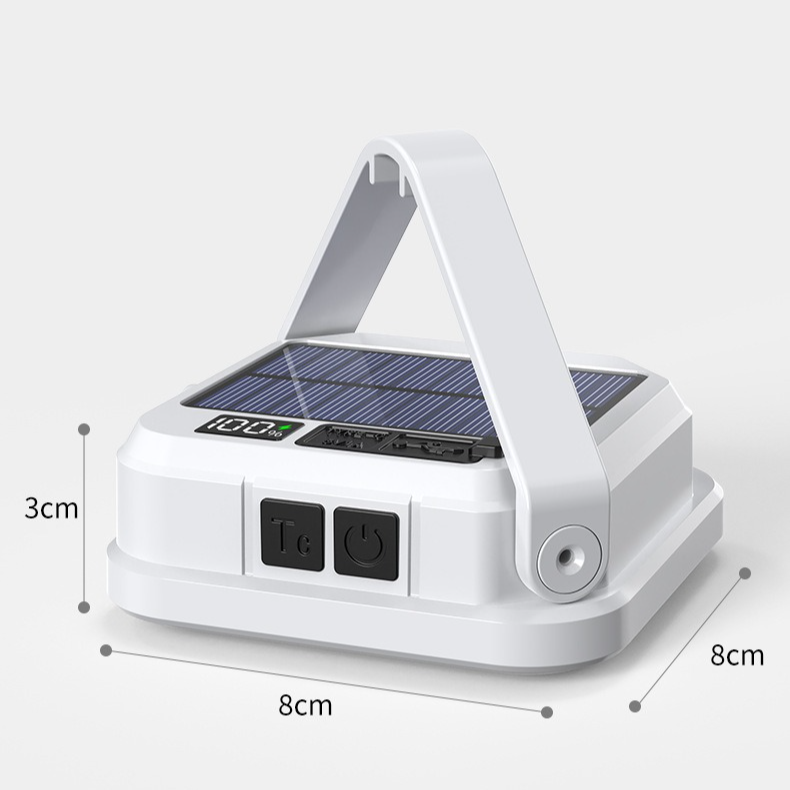 Solar Camping Light, 3-Level Color Temperature Adjustment, Waterproof Long-Lasting Outdoor Emergency Mood V1265-AU-058-BAI