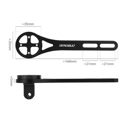 Lightweight Bike Computer Mount, One-Piece Extension Mount, Aluminum Alloy Cycling Mount - Red V1265-AU-061-HONG
