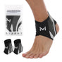 2-Pack Adjustable Compression Ankle Braces, Lightweight and Twist-Resistant - Gray V1265-AU-062-HUI
