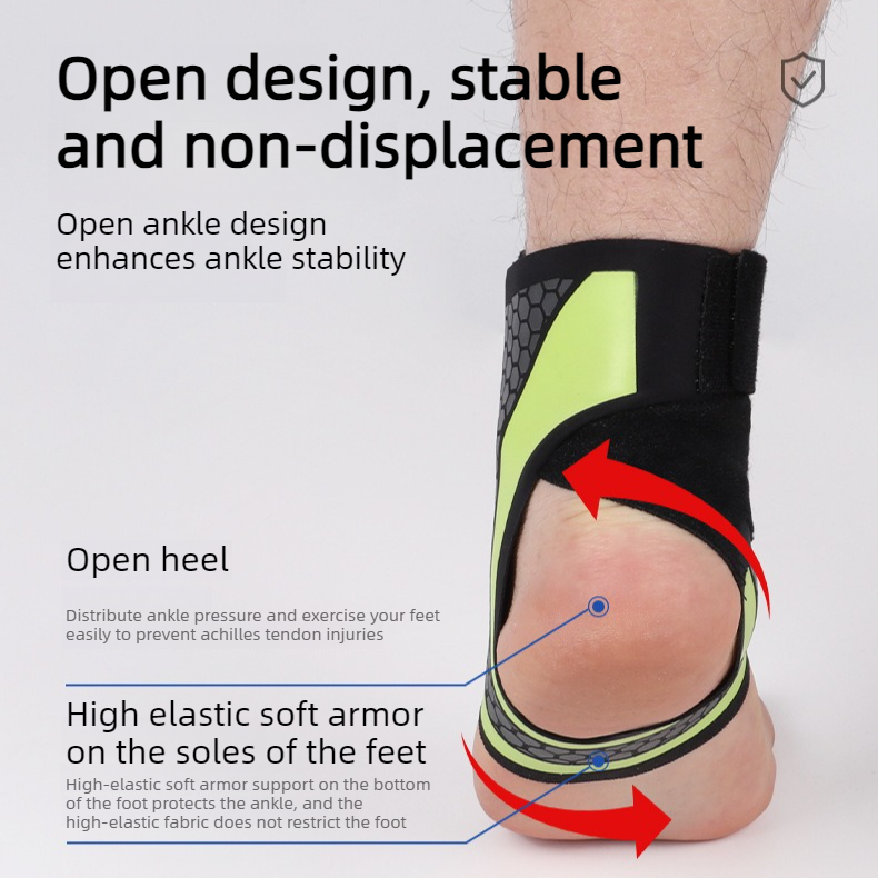 2-Pack Adjustable Compression Ankle Braces, Lightweight and Twist-Resistant - Green V1265-AU-062-LV