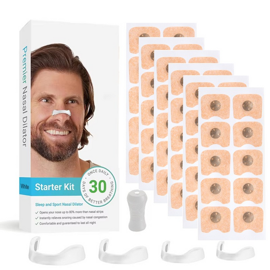 Square Magnetic Nose Clip Set: Anti-Snoring and Breathing-Enhancing Nose Patches-Breathing Aid for Sleep and V1265-AU-063-30-BAI-FANG