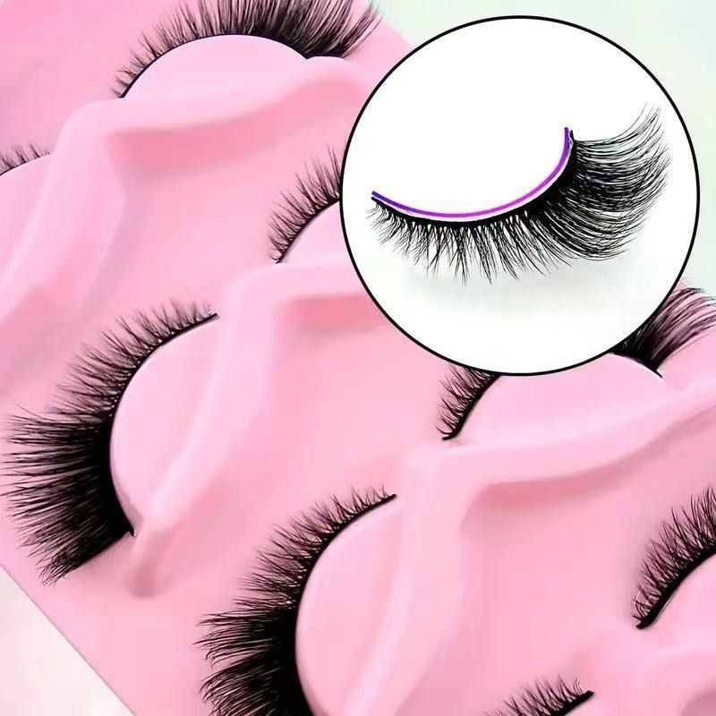 15-pair set of cat-eye false eyelashes with extended mink-style tips; thick and long V1265-AU-069-3