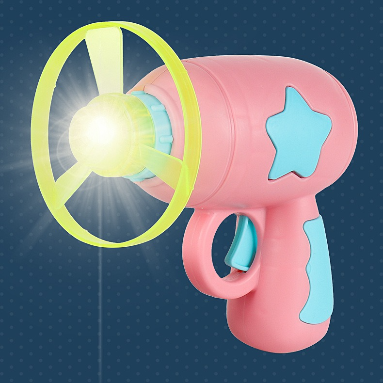 Bamboo Dragonfly Toy Gun Set with Glowing Frisbee Spinner - Pet toys - Yellow V1265-AU-073-HUANG