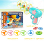 Bamboo Dragonfly Toy Gun Set with Glowing Frisbee Spinner -Pet toys- Sky Blue V1265-AU-073-TIANLAN