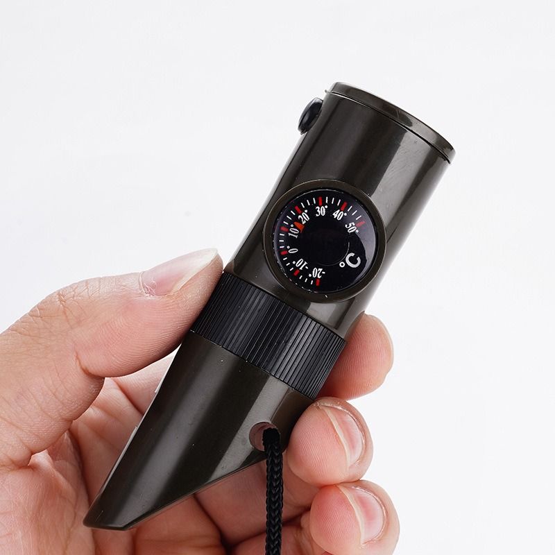 7-in-1 Outdoor Survival Whistle, 2-pack-Multifunctional Emergency Whistle, Portable Gear for Camping and V1265-AU-074