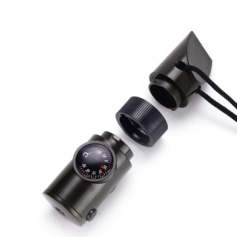 7-in-1 Outdoor Survival Whistle, 2-pack-Multifunctional Emergency Whistle, Portable Gear for Camping and V1265-AU-074