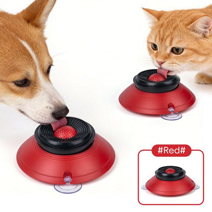 Slow Feeder Lick Bowl, Universal for Cats and Dogs, a Fun and Stimulating Feeding Tool - Red V1265-AU-076-HONG