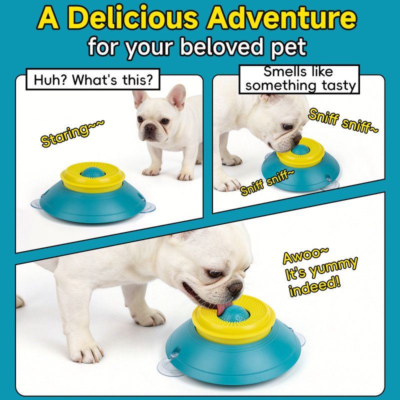 Slow Feeder Lick Bowl, Universal for Cats and Dogs, a Fun and Stimulating Feeding Tool - Red V1265-AU-076-HONG