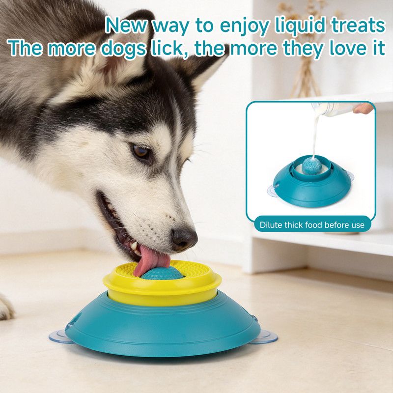 Slow Feeder Lick Bowl, Universal for Cats and Dogs, a Fun and Stimulating Feeding Tool - Red V1265-AU-076-HONG