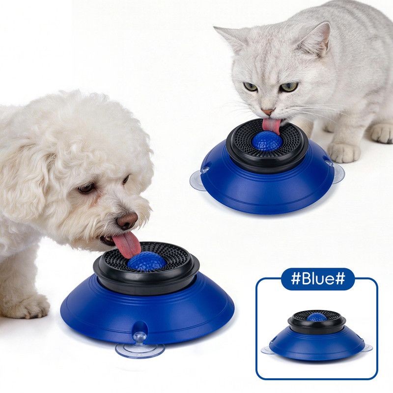 Slow Feeder Lick Bowl, Universal for Cats and Dogs, a Fun and Stimulating Feeding Tool - Blue V1265-AU-076-LAN