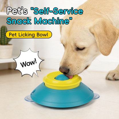 Slow Feeder Lick Bowl, Universal for Cats and Dogs, a Fun and Stimulating Feeding Tool - Blue V1265-AU-076-LAN