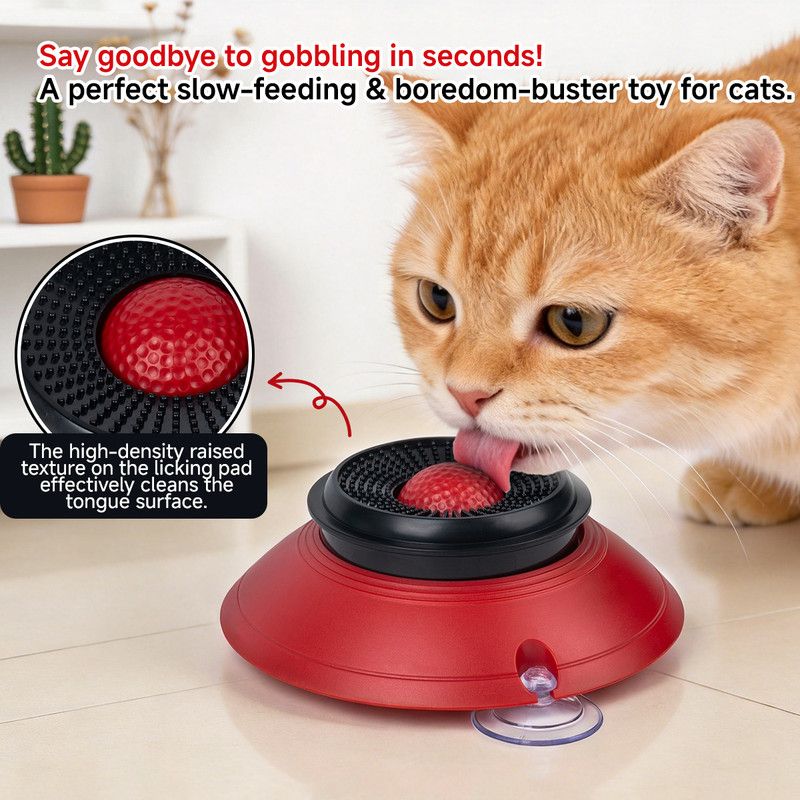 Slow Feeder Lick Bowl, Universal for Cats and Dogs, a Fun and Stimulating Feeding Tool - Blue V1265-AU-076-LAN