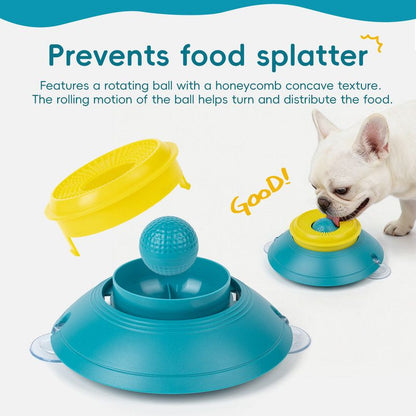 Slow Feeder Lick Bowl, Universal for Cats and Dogs, a Fun and Stimulating Feeding Tool - Green V1265-AU-076-LV