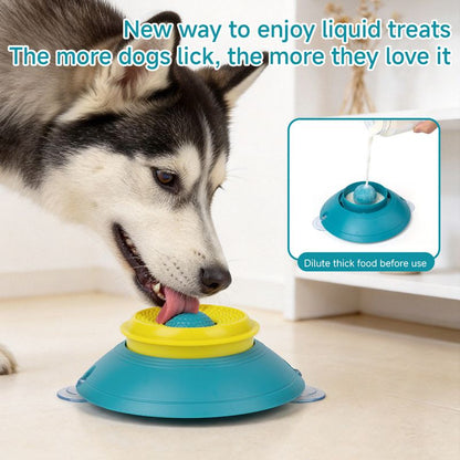 Slow Feeder Lick Bowl, Universal for Cats and Dogs, a Fun and Stimulating Feeding Tool - Green V1265-AU-076-LV